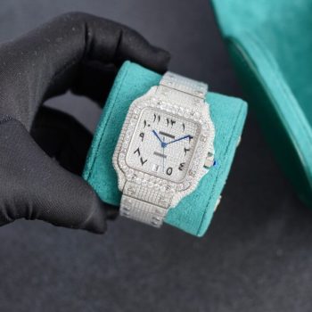 Đồng Hồ Cartier Santos Nam Đính Đá Replica 11 Cao Cấp Nhất